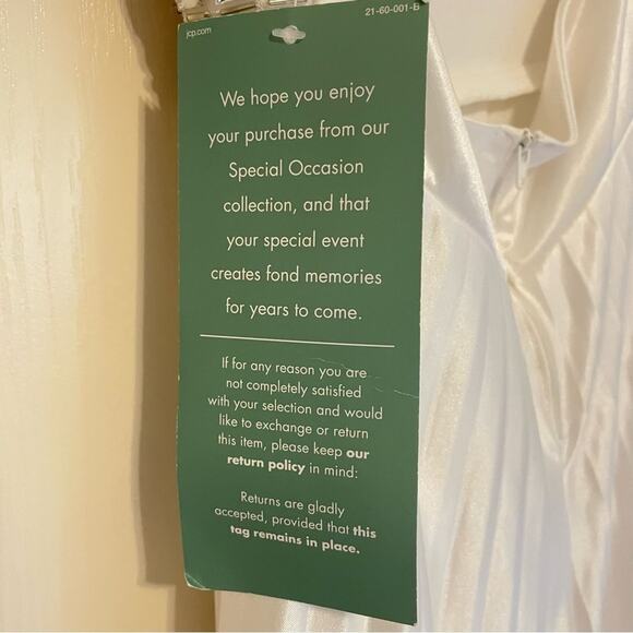 My Michelle White Gold One Shoulder Formal Gown Size 5 NWT - Picture 10 of 16